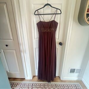 David's Bridal Brown Maxi Dress